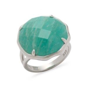 EFFY Sterling Silver & Amazonite Ring, size 7, NWT